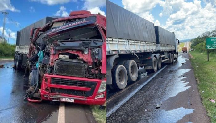 Caminhoneiros de Guaraniaçu se emvolvem em acidente em Medianeira